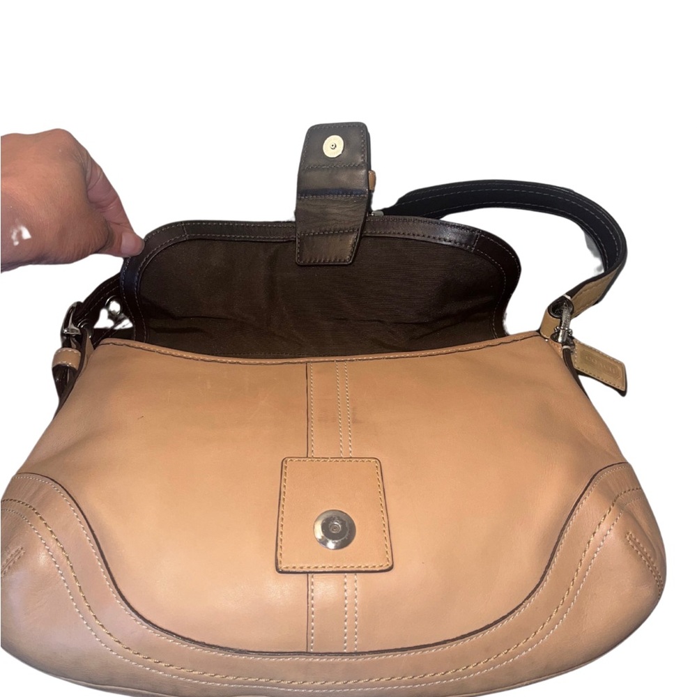 Coach Soho Camel Leather Shoulder Bag - Picture 7 of 13